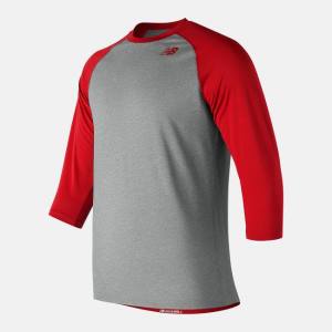 Tricouri Barbati New Balance 3/4 Baseball Raglan Top Rosii | NB340WUT