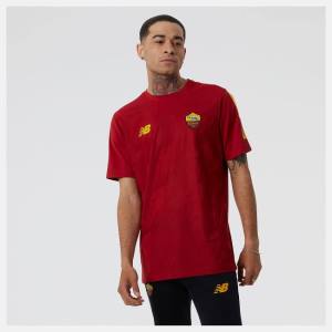 Tricouri Barbati New Balance AS Roma Pre-Game Jersey Rosii | NB610PEK