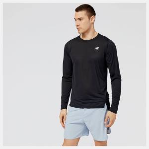 Tricouri Barbati New Balance Accelerate Long Sleeve Negrii | NB048JQR