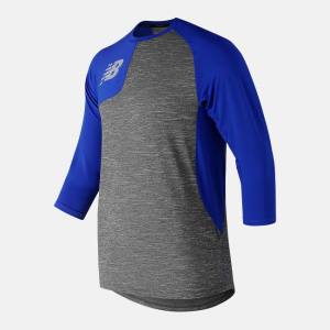 Tricouri Barbati New Balance Asym 2.0 Right 3/4 Sleeve Albastru Regal | NB270GHZ