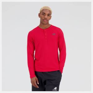 Tricouri Barbati New Balance Baseball Henley Rosii | NB301TSC