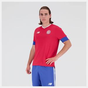 Tricouri Barbati New Balance Costa Rica Home Scurte Sleeve Jersey Rosii | NB685OUG