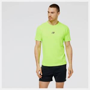 Tricouri Barbati New Balance Impact Run AT N-Vent Scurte Sleeve Verzi | NB139NDK