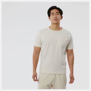 Tricouri Barbati New Balance NB Athletics Nature State Scurte Sleeve Tee Bej | NB721CLJ