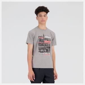 Tricouri Barbati New Balance NYC Marathon Marathon State of Mind Grafice Tee Gri | NB350GRQ