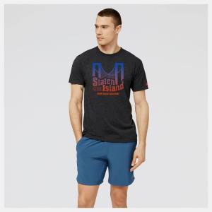 Tricouri Barbati New Balance NYRR Staten Island Half Grafice Negrii | NB982WBT