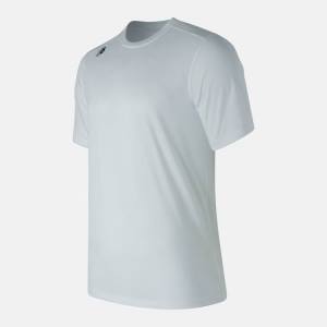 Tricouri Barbati New Balance Scurte Sleeve Tech Tee Albi | NB378WNJ