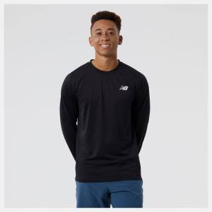 Tricouri Barbati New Balance Tenacity Long Sleeve Tee Negrii | NB823IVH