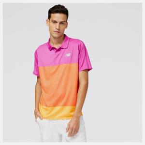 Tricouri Barbati New Balance Tournament Polo Roz Portocalii | NB376LNM