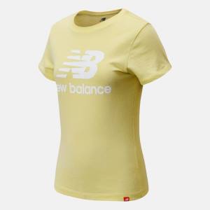 Tricouri Copii New Balance NB Essentials Stacked Logo tee Girls Lămâie | NB459XSB