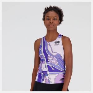 Tricouri Dama New Balance 5th Avenue Mile Singlet Violet | NB279UAV