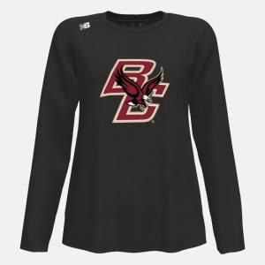 Tricouri Dama New Balance NB Long Sleeve Tech Tee(Boston College) Negrii | NB258WGM