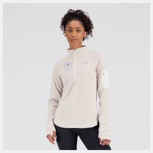 Tricouri Dama New Balance NYC Marathon NB Heat Grid Half Zip Albastri Deschis | NB243TDB