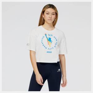 Tricouri Dama New Balance NYC Marathon NB Essentials Grafice Tee Albi | NB901OZU