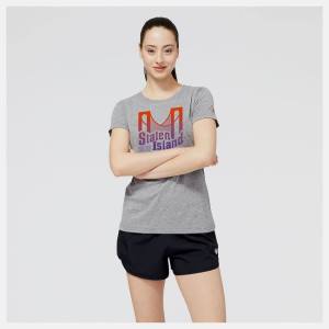 Tricouri Dama New Balance NYRR Staten Island Half Grafice T-Shirt Gri | NB263OCW