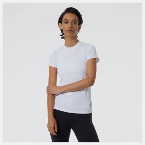 Tricouri Dama New Balance Perfect Rib Tee Albi | NB217PNY