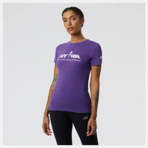 Tricouri Dama New Balance Run For Life Grafice Scurte Sleeve Albastri | NB795SVU