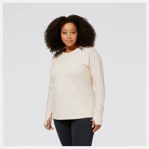 Tricouri Dama New Balance Shape Shield Long Sleeve Roz | NB230GVE