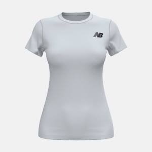 Tricouri Dama New Balance W Baselayer Scurte Sleeve Top Albi | NB851PJF