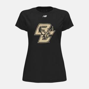 Tricouri Dama New Balance W Raglan Tech Tee(Boston College) Negrii | NB410BGA